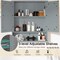 Wall Cabinet with Double Mirror Doors Adjustable Shelf Storage for Bathroom and Bedroom